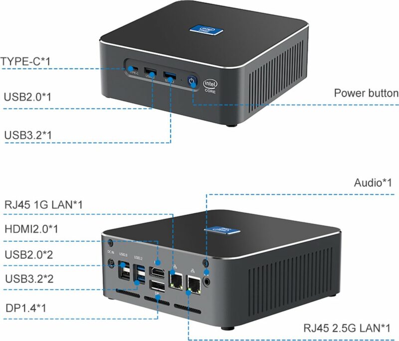 Elementkey iON5-X - Intel i7 12800H - Krachtige Mini PC – 16GB RAM - Computer – 1000GB SSD – Intel Iris XE – Windows 11 PRO - Afbeelding 14