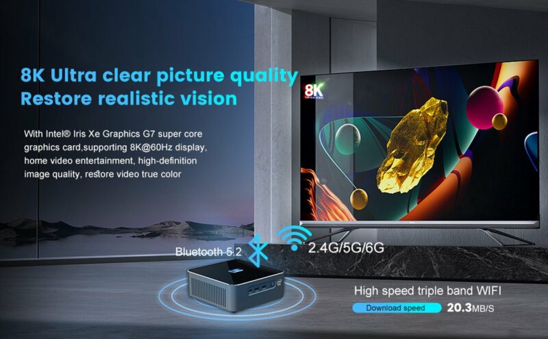 Elementkey iON5-X - Intel i7 12800H - Krachtige Mini PC – 16GB RAM - Computer – 1000GB SSD – Intel Iris XE – Windows 11 PRO - Afbeelding 13