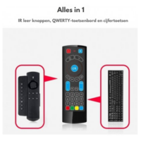 DrPhone MX6 Air Mouse 2.4Ghz USB Afstandsbediening Met toetsenbord & Achtergrond verlichting - IR Learning voor o.a Android Smart TV, Media speler, TV stick etc - Afbeelding 4