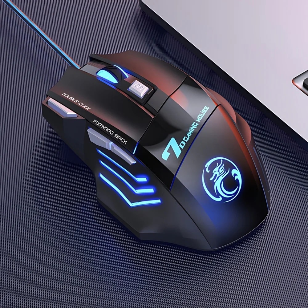 Elementkey gaming muis led verlicht 7 knoppen zwart 2