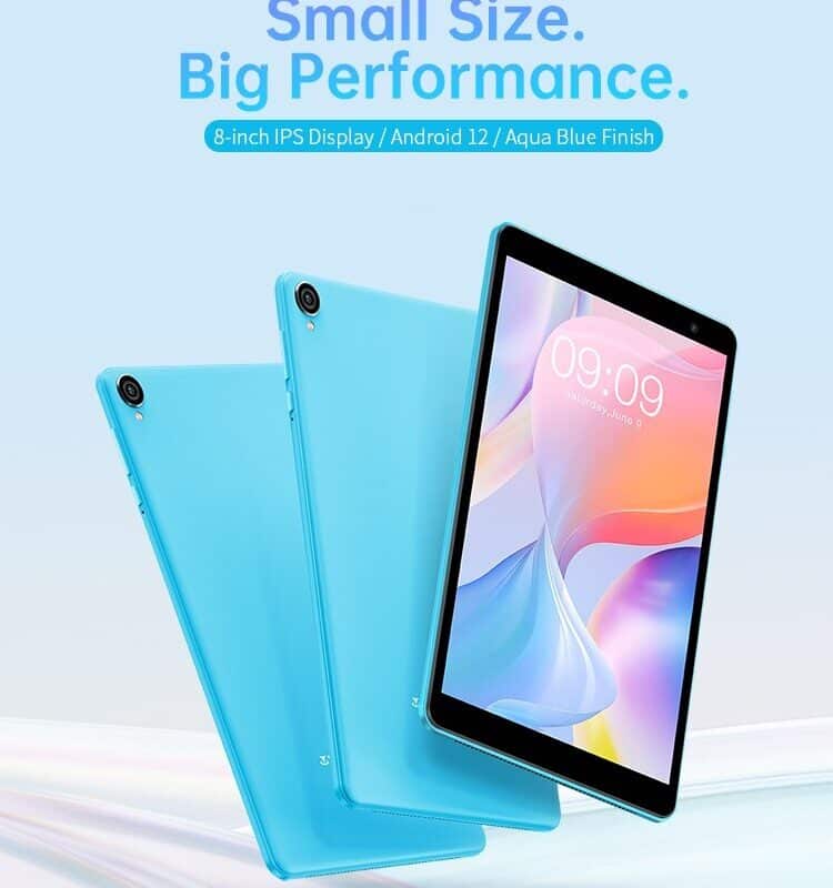 Elementkey tablet 8 inch ips android12 aqua blauw