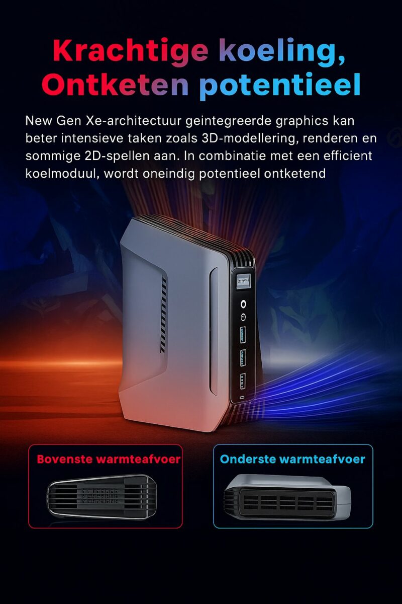 Elementkey OblivionX – Compacte Game & Design PC – Intel Core Ultra 7 165H – 32GB DDR5 – 2TB NVMe SSD – 16 Cores – 5.0GHz -Win11 - Afbeelding 14