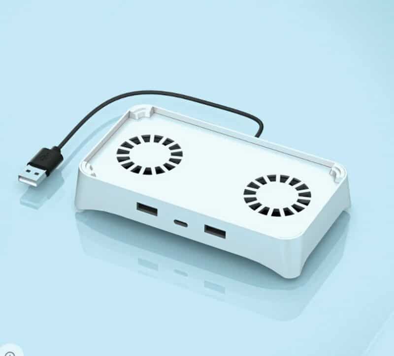 DrPhone DPR Mini SE USB Hub met 2x Ventilator – 3-in-1 USB Expander voor Deeper Connect – Hoge Snelheid & Koeling - Afbeelding 2